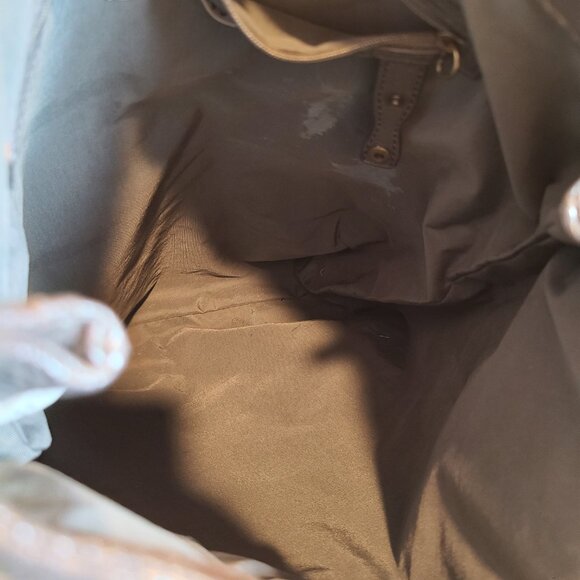 Jigsaw Leather Purse Bag Shoulder Tote Shiny Gray - Picture 6 of 10